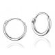  Silver hoop earrings 925 hoops 11 mm KREOLKI