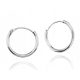  Silver hoop earrings 925, hoops 15 mm, KREOLKI