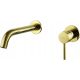 Mexen Alma wall-mounted washbasin mixer, gold
