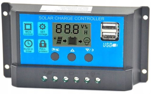 10A PWM solar charge controller 12V 24V with USB