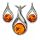 SET set with AMBER chain SILVER 925