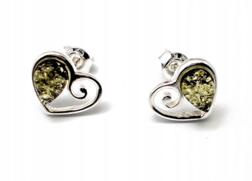  SILVER EARRINGS WITH AMBER 6066A