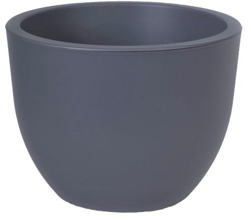  Prosperplast flowerpot, 34.5 cm x 34.5 x 25.7 cm, diameter 34.5 cm, plastic in grey and silver tones