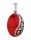  Silver Art 399 red coral pendant