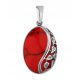  Silver Art 399 red coral pendant