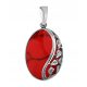  Silver Art 399 red coral pendant
