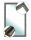 Bathroom mirror Manufaktura Ram wall mirror, rectangular, wooden frame, 270 x 370 mm