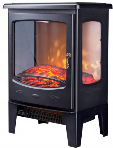 Freestanding fireplace with heating function, electric Ferretti black 1800 W 39 x 54 x 26 cm