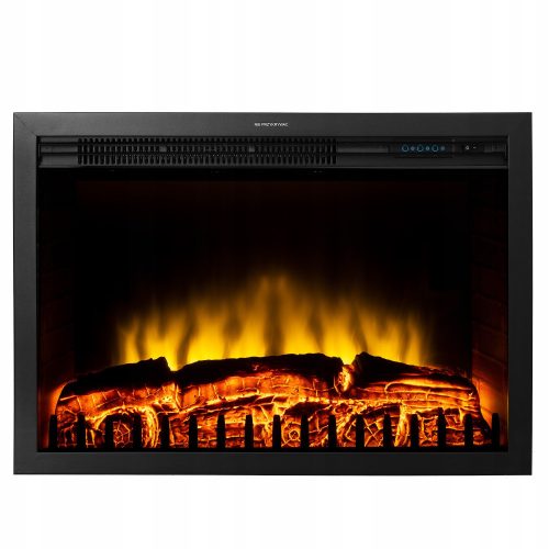 Built-in fireplace with heating function, electric Ferretti black 2000 W 76 x 54 x 23 cm