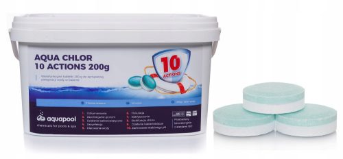 Pool chemicals chlorine tablets Aquapool Aqua Chlor 10 actions 5 kg