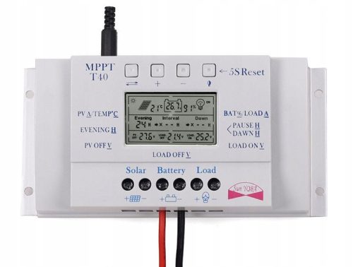 SOLAR 40A LADECONTROLLER LCD 12V 24V MPPT