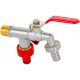 Diamond ball valve 1/2'' faucet two 3/4 outlets for 1/2x3/4x3/4 hose