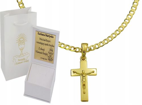 Men's Gold Chain Cuirass 2.5 Full with Cross pr 585 Free Engraving