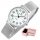  WOMEN'S WATCH PERFECT MORGANA +BOX +ENGRAVING classic silver numbers