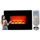 Wall fireplace with electric heating function PRO-LUX ELECTRIC FIREPLACE black 1800 W 66 x 46 x 11 cm