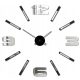 Clock for home Newthetime-pl Wall Clock, Black, Silver, 90 cm