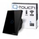 Single-touch switch, flush-mounted, remote-controlled Qtouch black QBP.W1.WIFI-TOUCH