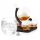  WHISKY SET GLOBE CARAFE 4 GLASSES WITH ENGRAVING