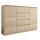  Mobene Modern Chest of Drawers 140 x 40 x 98 cm, matt Sonoma oak