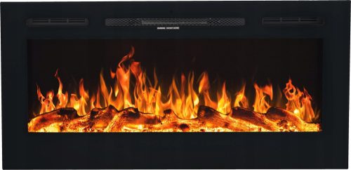 Built-in fireplace with heating function, electric Aflamo black 1500 W 114 x 54.4 x 14 cm