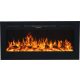 Built-in fireplace with heating function, electric Aflamo black 1500 W 114 x 54.4 x 14 cm