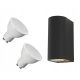  NS-Lighting garden wall light black GU10 10 W