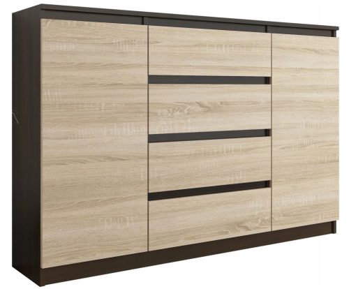  Mobene Modern chest of drawers 140 x 40 x 98 cm Wenge matt