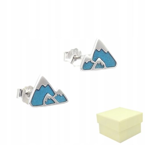  Silver Earrings Silver 925 Studs Mountains Mountain