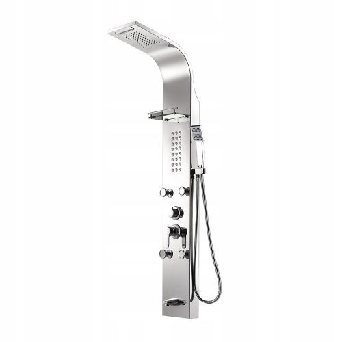 Indes Eve shower panel with hydromassage, silver