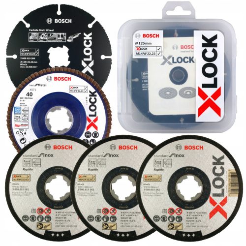  Set of 5 discs 125 mm X-Lock Bosch 2608619374