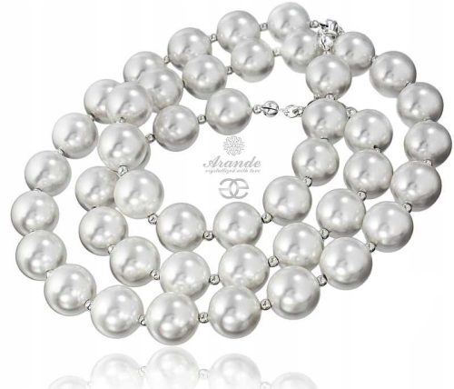  Original White Pearls Set Silver Certificate