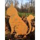  cat garden decoration Corten rust industrial sheet