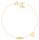  GOLDEN INFINITY BRACELET HEART LOVE 333