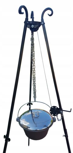  TRIPOD PLUS HUNGARIAN CAST IRON KETTLE 7.2 LITERS