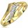  GOLD ENGAGEMENT RING 585 14K ZIRCONIA 128-1 r19