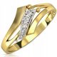  GOLD ENGAGEMENT RING 585 14K ZIRCONIA 128-1 r19