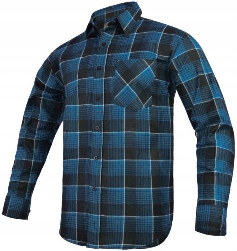 Art-Mas Modar flannel shirt, size 42, blue