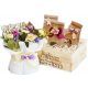  100% LARGE SET Tea Towel Bouquet Basket