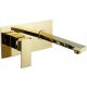 Mexen Cube Gold wall-mounted washbasin faucet