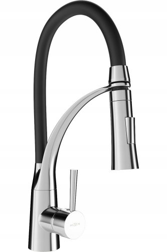 Mexen Aster Stand-Kitchen Faucet, Black, Silver