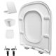  Perfecto Oval Toilet Seat, White Duroplast