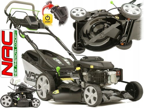  Petrol lawn mower with NAC basket, 196 cm³ capacity. Basket 60 l, cutting width 51 cm