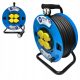 Hilark garden reel extension cable 50 m, 4 pcs. sockets, blue