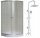 Invena Vitoria shower cubicle double sliding doors 90 x 90 cm + Kuchinox Hiro surface-mounted shower set