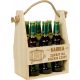 Cool, funny gadgets Wooden beer carrier as a gift box with engraving