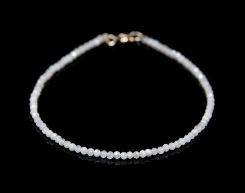  Bracelet natural MOONSTONE balls 2mm