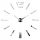 Clock for home Time Nova silver wall clock, 130 cm