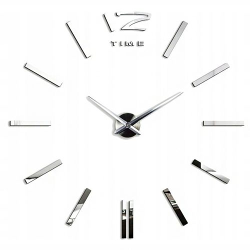 Clock for home Time Nova silver wall clock, 130 cm