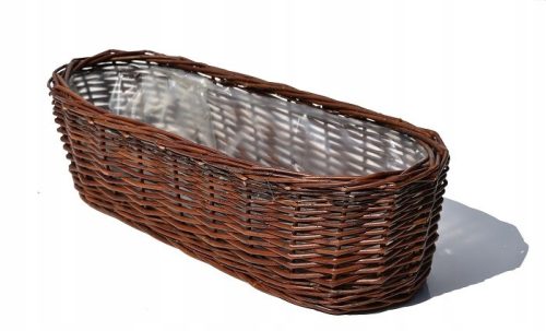  Wicker Shop Cover 50 x 21 x 14 cm, dark brown wickerwork