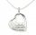  Silver necklace 3 HEARTS gift +YOUR ENGRAVING